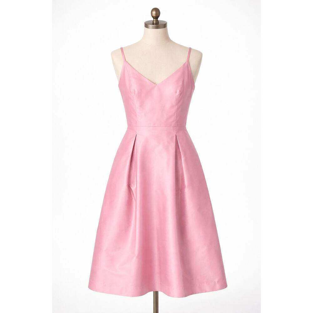 Jenny Yoo | Pink Silk Dress Formal Fit & Flare Dress Bridesmaid Prom 8